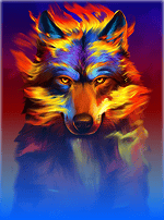 Magnificent Power Wolf Fire Spirit-bg